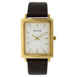 Sonata Quartz Analog White Dial Leather Strap Watch for Men - 7078YL01