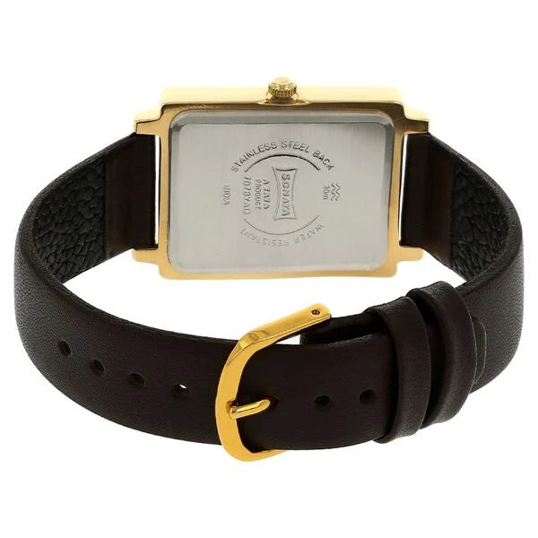 Sonata Quartz Analog White Dial Leather Strap Watch for Men - 7078YL01