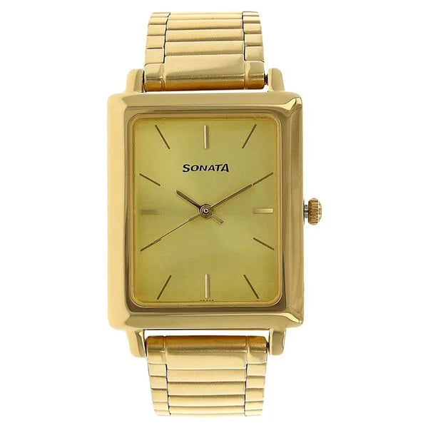 Sonata Quartz Analog Watch for Men - 7078YM02 - KRISHNA WATCH COMPANY
