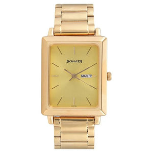 Sonata Quartz Analog with Day and Date Watch for Men 7078ym04 - KRISHNA WATCH COMPANY