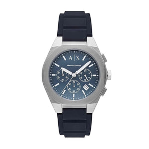 Armani Exchange Blue Quartz Silicone Watch AX4185 - KRISHNA WATCH COMPANY