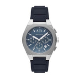 Armani Exchange Blue Quartz Silicone Watch AX4185