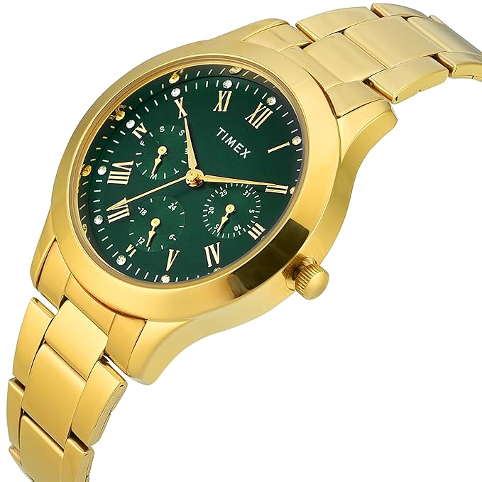 TIMEX Green Round Dial Analog Women's Watch - TW000Q821 - KRISHNA WATCH COMPANY