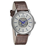 Sonata Quartz Multifunction Silver Dial Leather Strap Watch for Men 7133sl01