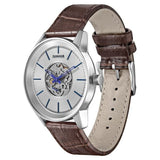 Sonata Quartz Multifunction Silver Dial Leather Strap Watch for Men 7133sl01