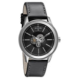 Sonata Unveil Watch With Black Dial & Leather Strap - 7133SL03 - KRISHNA WATCH COMPANY