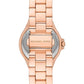 Lennox Three-Hand Rose Gold-Tone Stainless Steel Watch MK7405