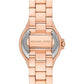 Lennox Three-Hand Rose Gold-Tone Stainless Steel Watch MK7405