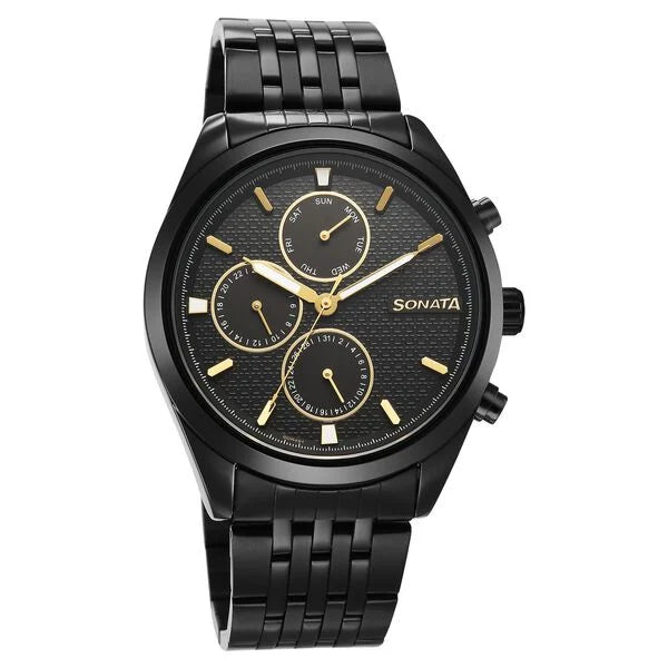 Sonata Magna Quartz Multifunction Watch For Men 7155nm01 - KRISHNA WATCH COMPANY