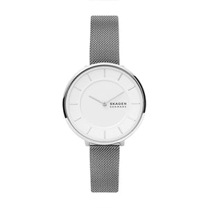 Gitte Two-Hand Silver-Tone Stainless Steel Mesh Watch SKW3016 - KRISHNA WATCH COMPANY