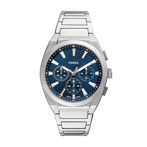 Fossil Men Everett Silver Quartz Analog Watch - FS6104 - KRISHNA WATCH COMPANY