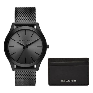 Michael Kors Runway Analog Watch for Men With Card Holder ? MK1085SET - KRISHNA WATCH COMPANY