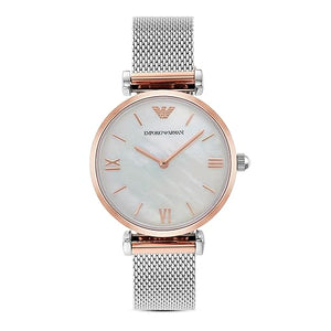 Emporio Armani Stainless Steel Analog Mother of Pearl Dial Women Watch AR2067 - KRISHNA WATCH COMPANY