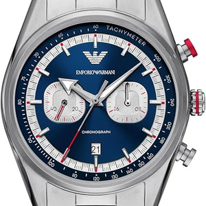 Emporio Armani Racer Blue Dial Men 42mm AR11676 - KRISHNA WATCH COMPANY