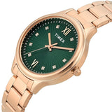 Timex Trendline Round 34mm Green Dial Analog Women Watch - TWTL12115