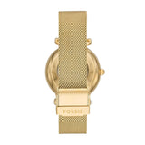 Fossil Carlie Analog Gold Dial Women's Watch - ME3250