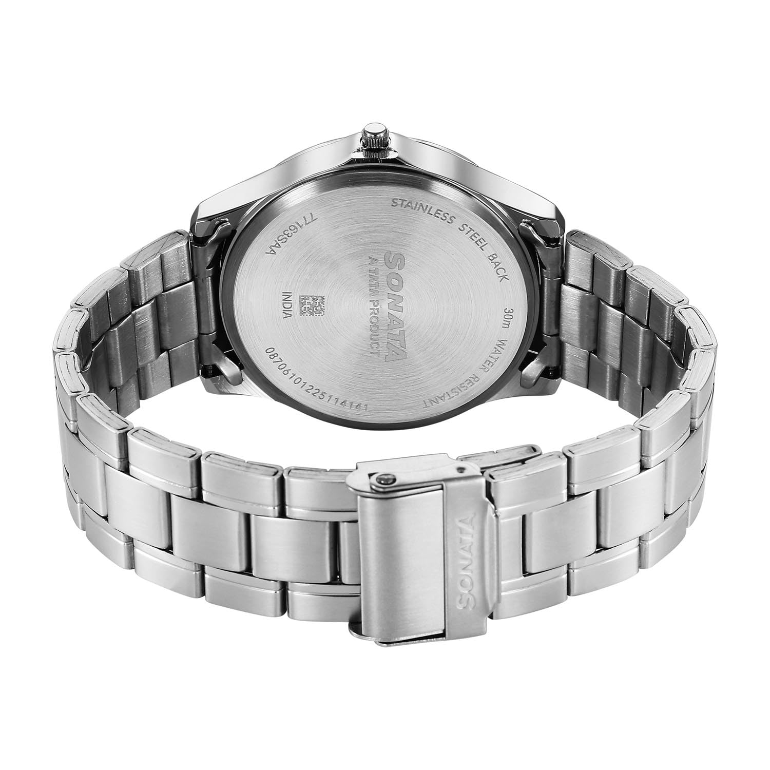 Sonata Ease with Dark Blue Dial Watch for Men - 77163SM11W