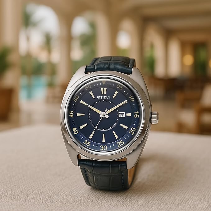Titan Tonneau Watch for Men - 90211SL01 - KRISHNA WATCH COMPANY