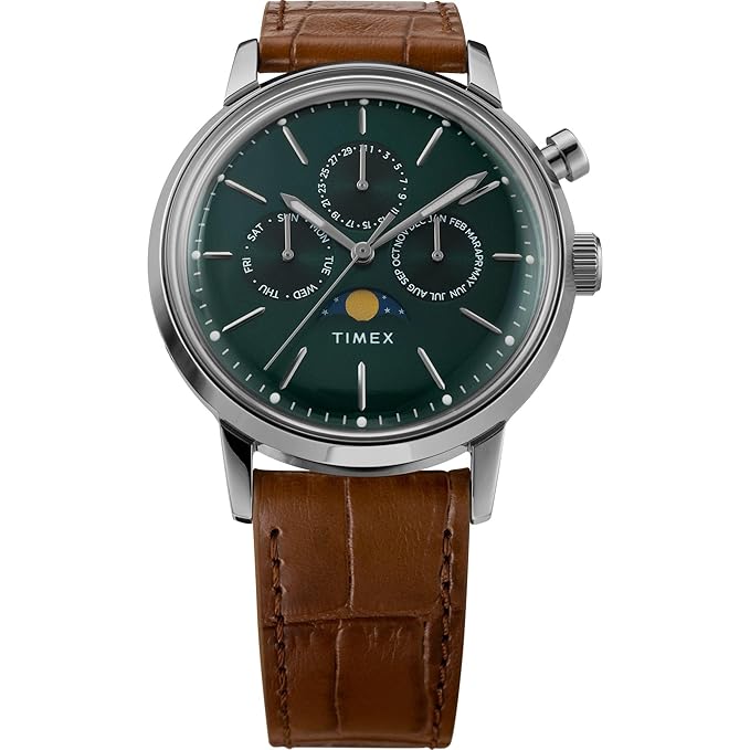 Timex Marlin Green Round Dial Analog Men Watch - TWEG26800 - KRISHNA WATCH COMPANY