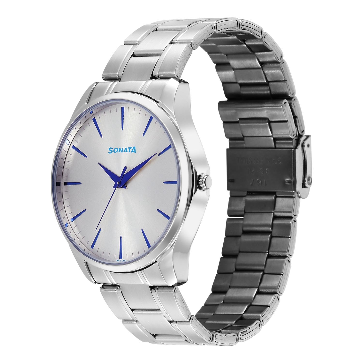 Sonata Ease with Gray Dial Silver Watch for Men - 77163SM06W