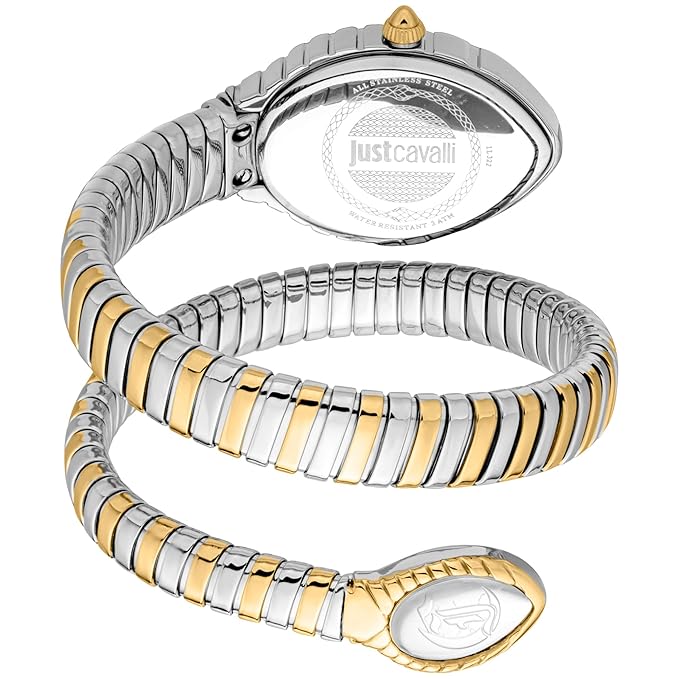 JUST CAVALLI Unica Snake Silver Dial Analog Women Watch - JC1L322M0055 - KRISHNA WATCH COMPANY