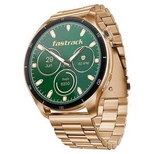 Fastrack Dezire FX1 PRO Fashion Smartwatch with 1.43" AMOLED Display with 466 * 466 Pixel Resolution|SingleSync BT Calling|AI Voice Assistant|100+ Sports Modes 38142WM01 - KRISHNA WATCH COMPANY