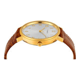 Timex Arabic Silver Dial Tan Croco leather Strap Men's Watch - TW0TG8026