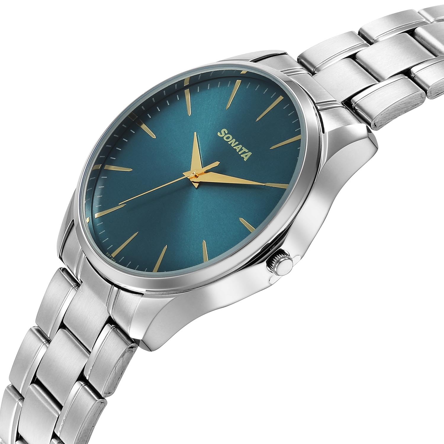 Sonata Ease with Dark Blue Dial Watch for Men - 77163SM11W