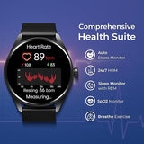 Titan Crest with 3.63 cm AMOLED Display and AOD, Functional Crown, BT Calling Smartwatch with Rose Gold Mesh Strap 90197am02