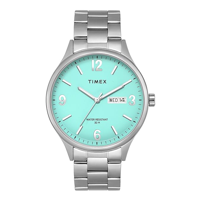 Timex Tiffany Blue Round Date/Day Dial Men's Watch TWEG18447