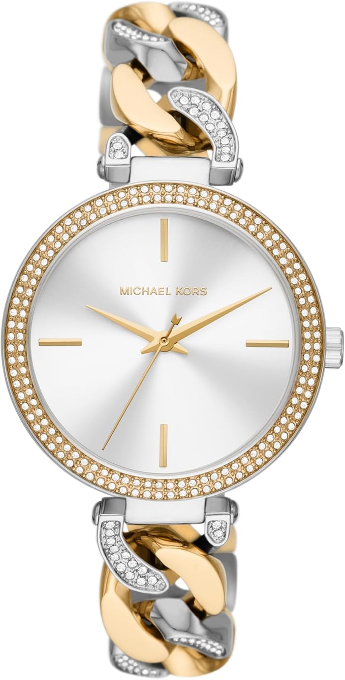 Michael Kors Women Outlet Catelyn Two Tone Analogue Watch MK4633 - KRISHNA WATCH COMPANY
