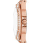 Lennox Three-Hand Rose Gold-Tone Stainless Steel Watch MK7405