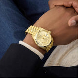 GUESS Gd Jaden Quartz Champagne Dial Analog Men's Watch GW0977G2