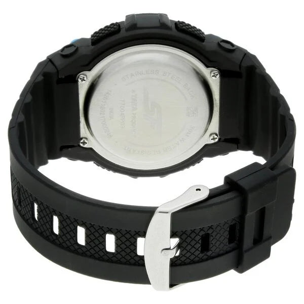 SF Digital Dial Black Plastic Strap Watch for Men 77004pp03