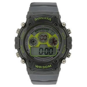 SF Digital Dial Grey Plastic Strap Watch for Men 77006pp02 - KRISHNA WATCH COMPANY