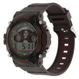 SF Digital Dial Brown Plastic Strap Watch for Men 77006pp03