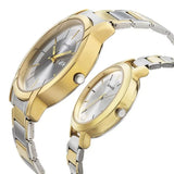 Sonata Quartz Analog Silver Dial Metal Strap Watch for Couple ns770318141bm01p