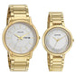 Sonata Quartz Analog White Dial Metal Strap Watch for Couple ns770318141ym01p