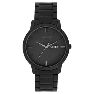 Sonata Quartz Analog with Day and Date Watch for Men 77031nm03 - KRISHNA WATCH COMPANY