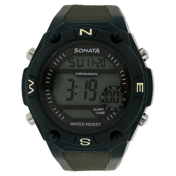 SF Digital Dial Grey Plastic Strap Watch for Men 77033pp01
