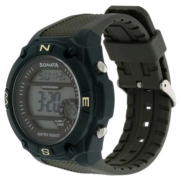 SF Digital Dial Grey Plastic Strap Watch for Men 77033pp01