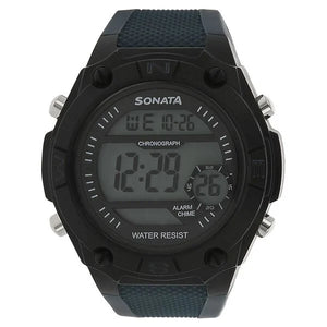 SF Digital Dial Black Plastic Strap Watch For Men 77033pp03 - KRISHNA WATCH COMPANY