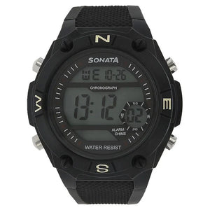 SF Digital Dial Plastic Strap Watch for Men 77033pp04 - KRISHNA WATCH COMPANY