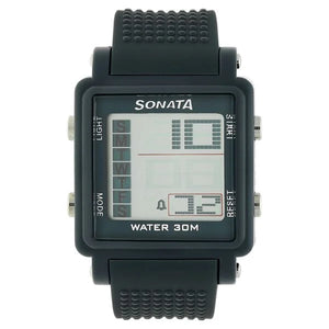 SF Digital Dial Grey Plastic Strap Watch for Men 77043pp02 - KRISHNA WATCH COMPANY