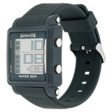 SF Digital Dial Grey Plastic Strap Watch for Men 77043pp02