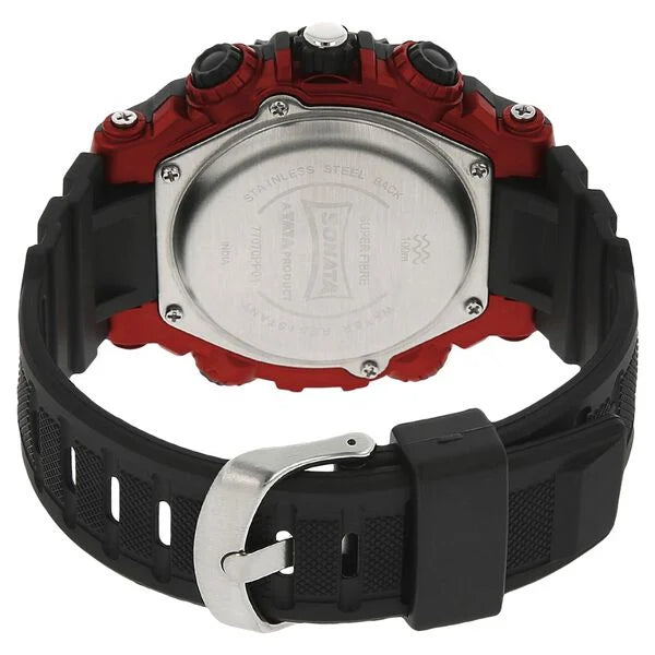 SF Xtreme Gears Quartz Digital Analog Digital Black Dial Black PU Strap Watch For Men 77070pp01