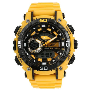 SF Xtreme Gears Quartz Digital Analog Digital Black Dial Yellow Plastic Strap Watch For Men 77070pp05 - KRISHNA WATCH COMPANY