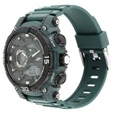 SF Xtreme Gears Quartz Digital Analog Digital Black Dial Green Plastic Strap Watch For Men 77070pp06