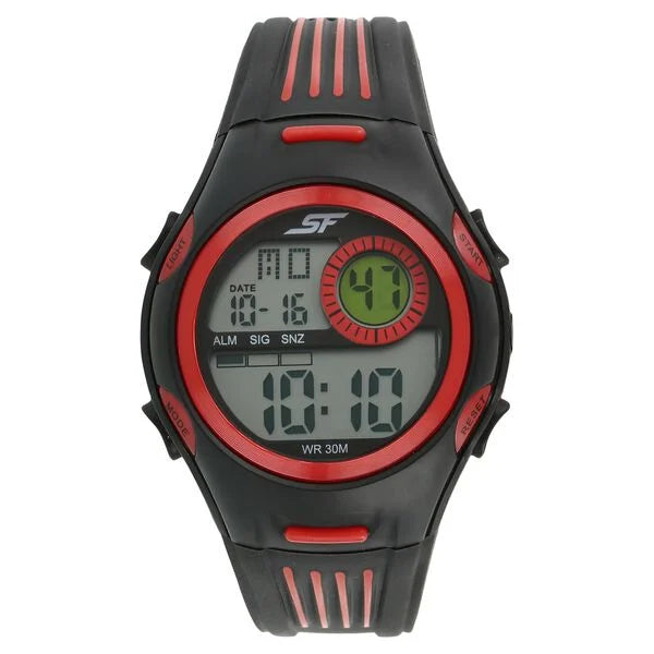 SF Super Fibre Digital Dial Plastic Strap Watch for Men 77072pp03
