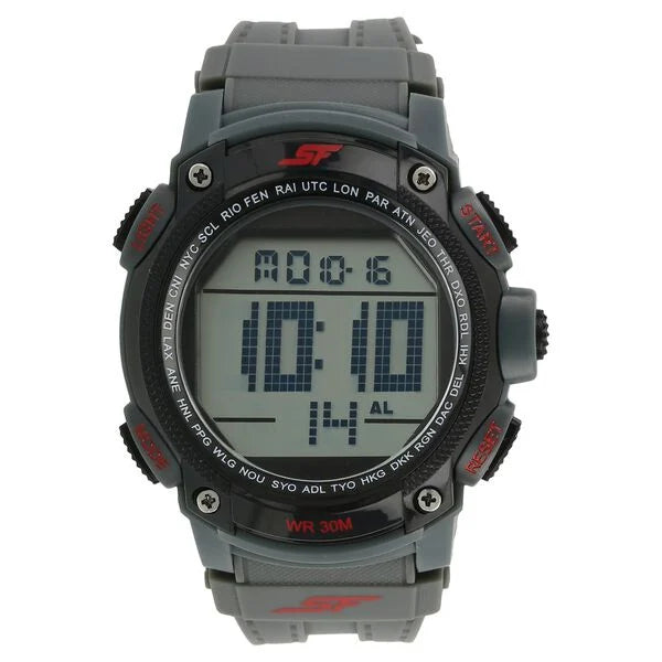SF Digital Dial Plastic Strap Watch for Men 77073pp02